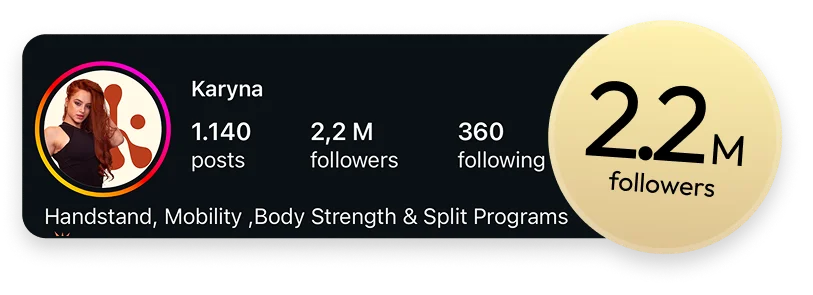 Karyna 2.2M followers